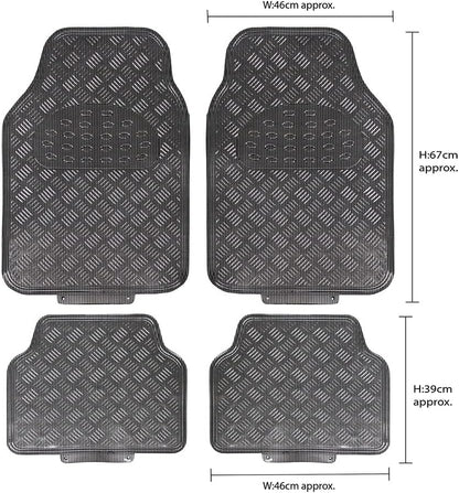 Titan - Universal 4 Piece Car Mat Set carbon