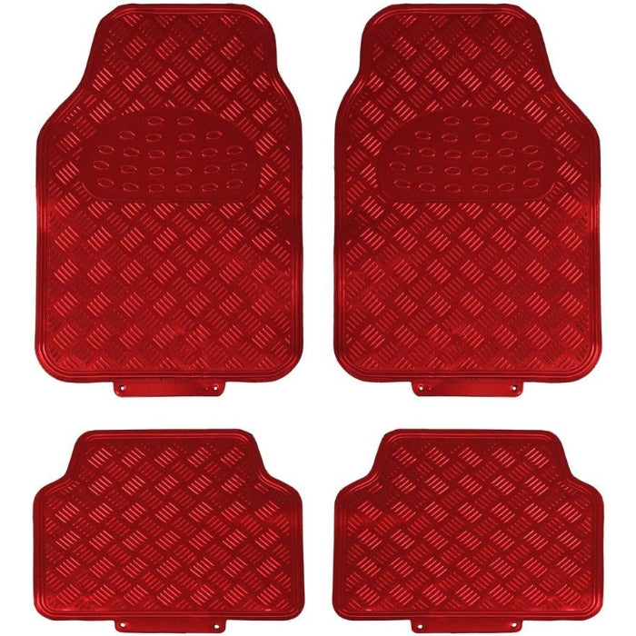 Titan - Universal 4 Piece Car Mat Set Red