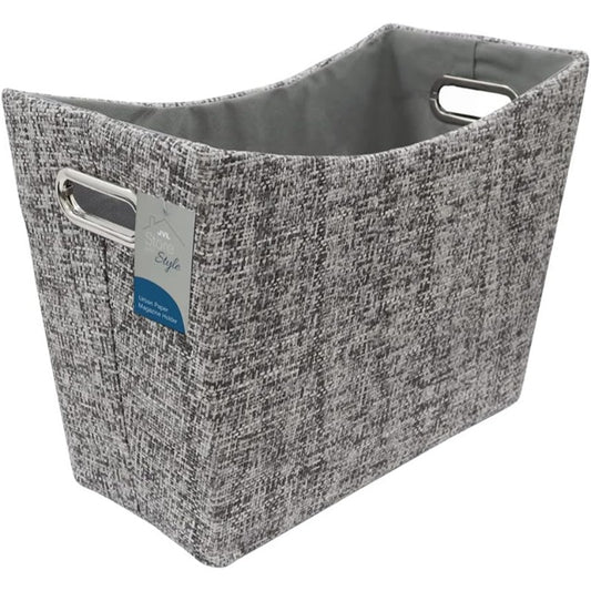 JVL News Paper Magazine Holder, Urban Rectangle Storage Rack Grey