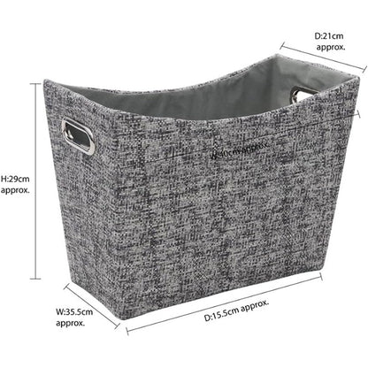 JVL News Paper Magazine Holder, Urban Rectangle Storage Rack Grey