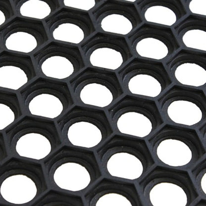 JVL Door Mat Honeycomb Outdoor Rubber Ring 40 x 60 cm