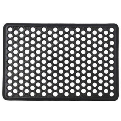 JVL Door Mat Honeycomb Outdoor Rubber Ring 40 x 60 cm