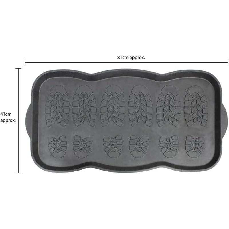 JVL Shoe & Boot Drip Tray Door Mat, Rubber 41 x 81cm