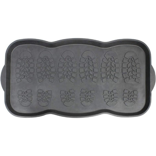 JVL Shoe & Boot Drip Tray Door Mat, Rubber 41 x 81cm
