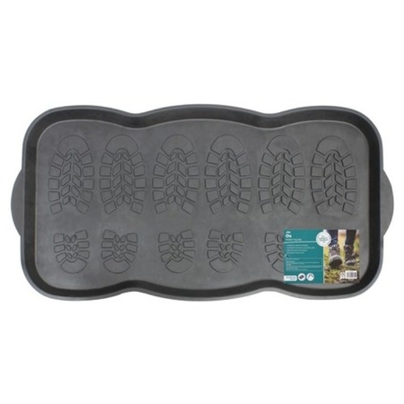 JVL Shoe & Boot Drip Tray Door Mat, Rubber 41 x 81cm