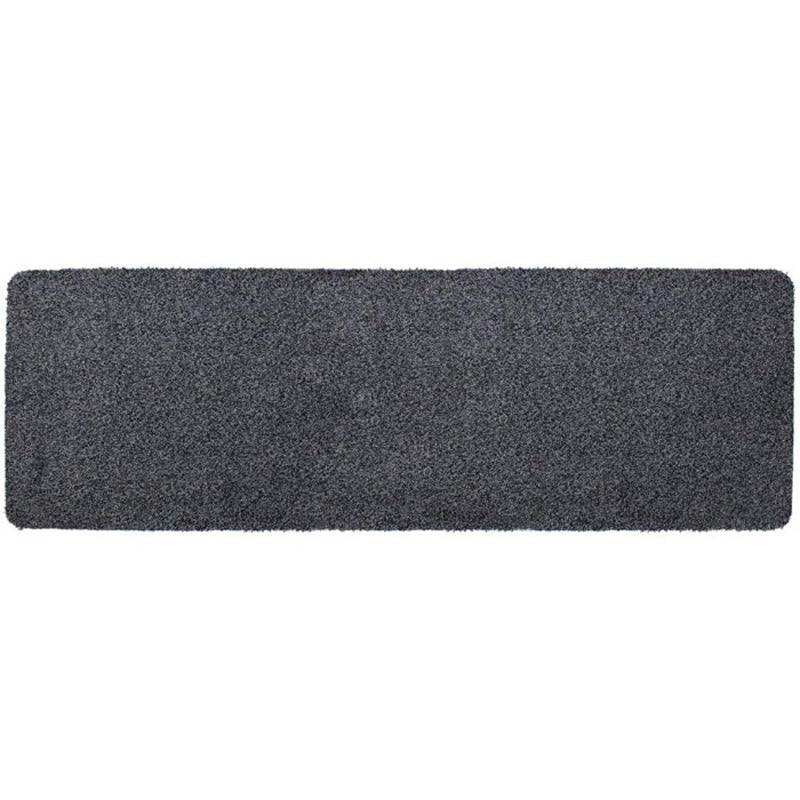 JVL Door Mat Runner Hall Doormat 50cm x Tanami Machine Washable Charcoal 150cm