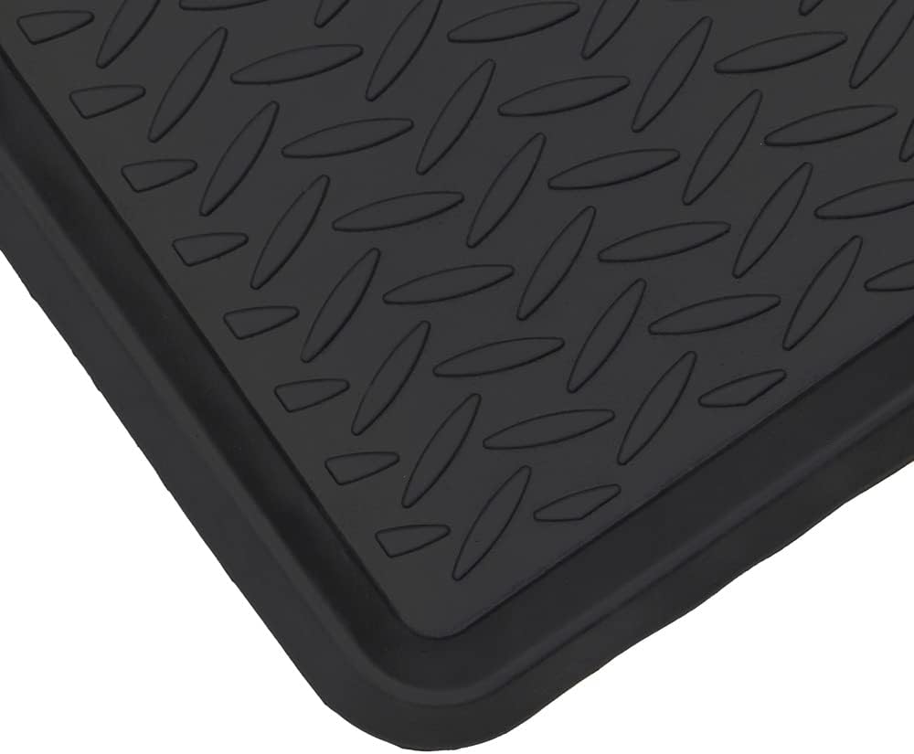JVL Opus Moulded Rubber Boot Tray Mat, 41x81cm, Black , Pack of 1