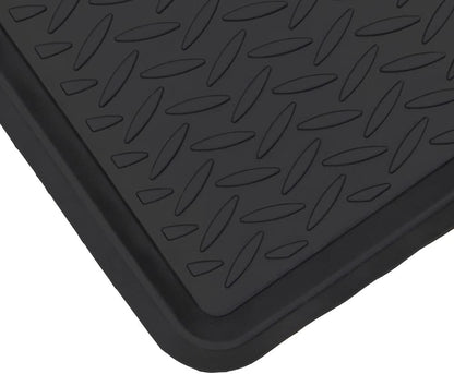 JVL Opus Moulded Rubber Boot Tray Mat, 41x81cm, Black , Pack of 1