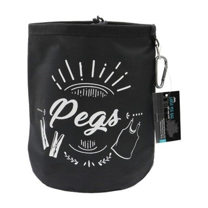 JVL Large Waterproof Peg Bag with Drawstring Closure & Hanging Snap Hook
