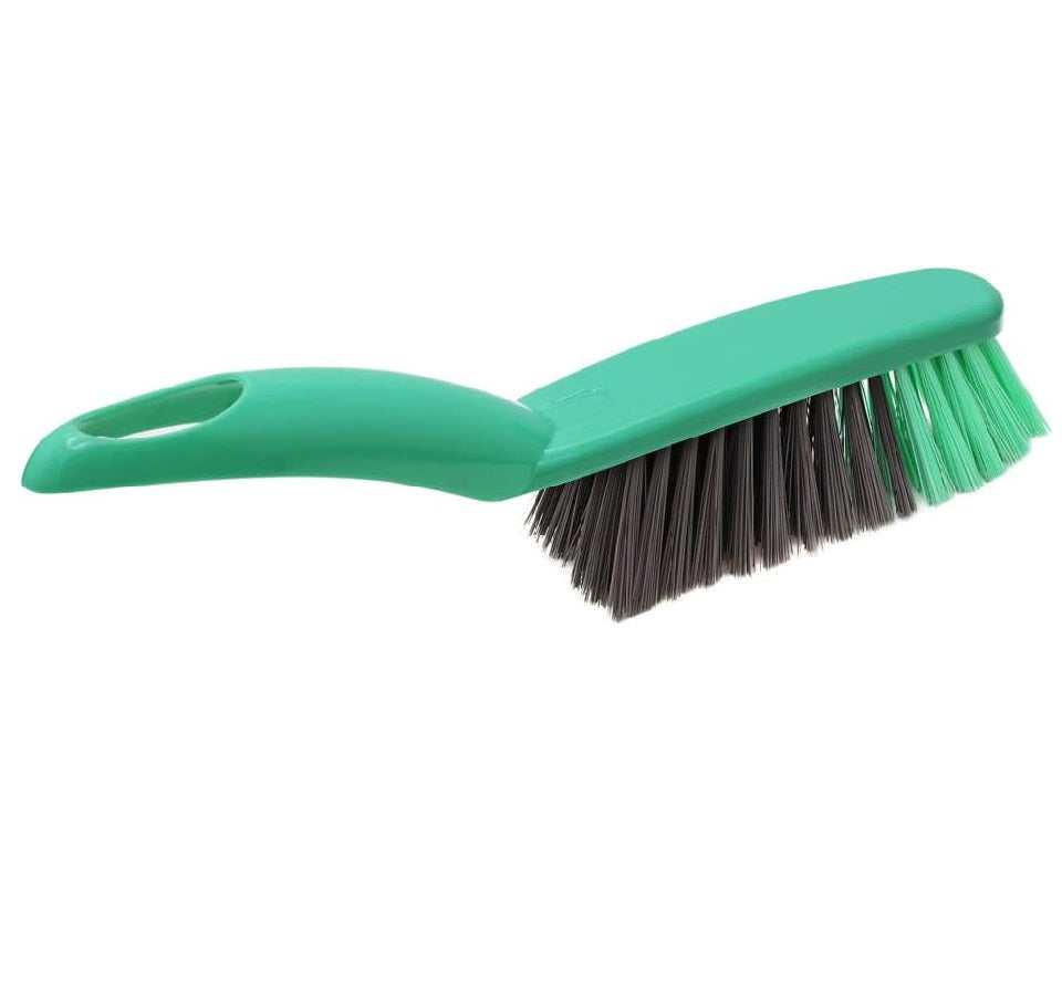 JVL Dustpan and Bristle Brush Set, Grey/Turquoise