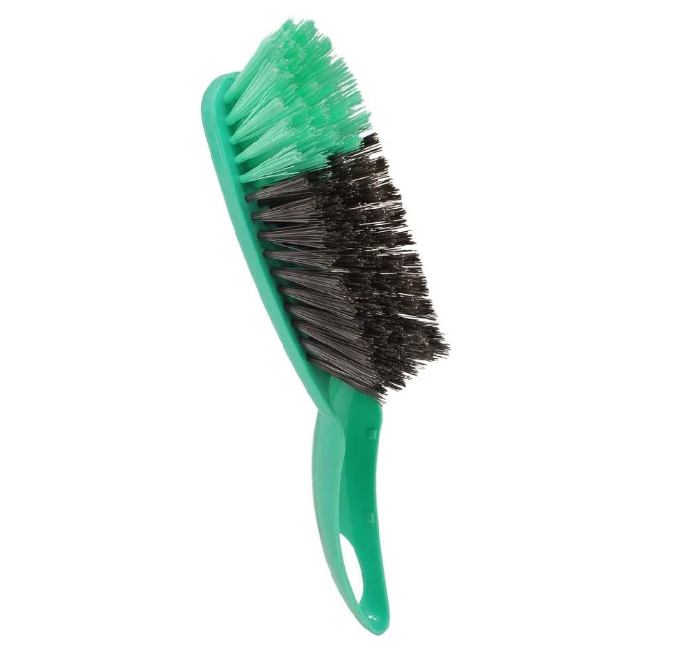 JVL Dustpan and Bristle Brush Set, Grey/Turquoise