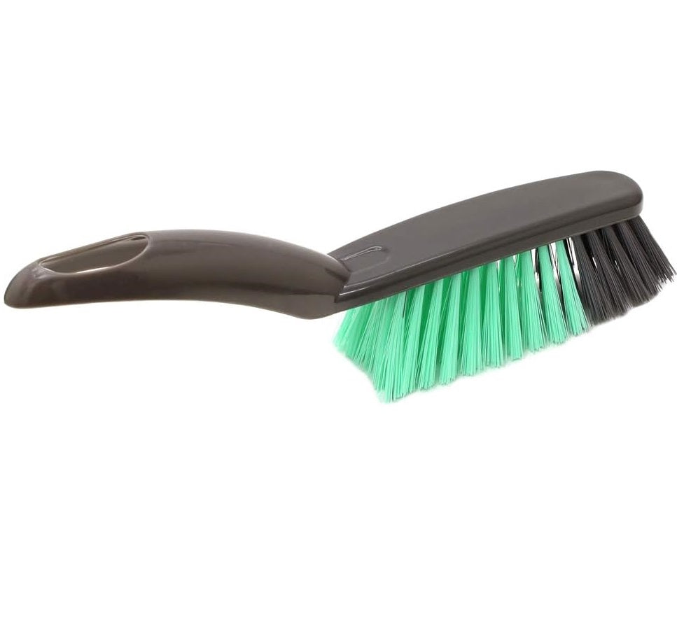 JVL Dustpan and Bristle Brush Set, Turquoise/Grey