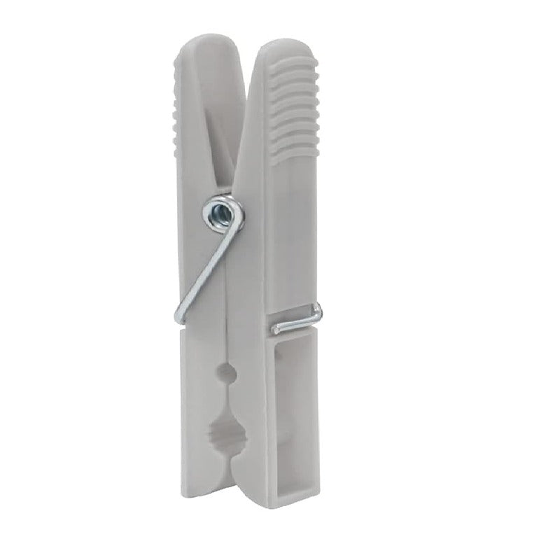 JVL Strong Hold Rust Resistant Plastic Pegs, Pack of 100 Clothes Pegs White / Aqua
