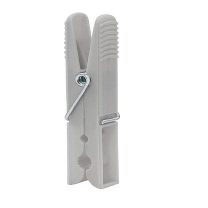 JVL Strong Hold Rust Resistant Plastic Pegs, Pack of 100 Clothes Pegs White / Aqua