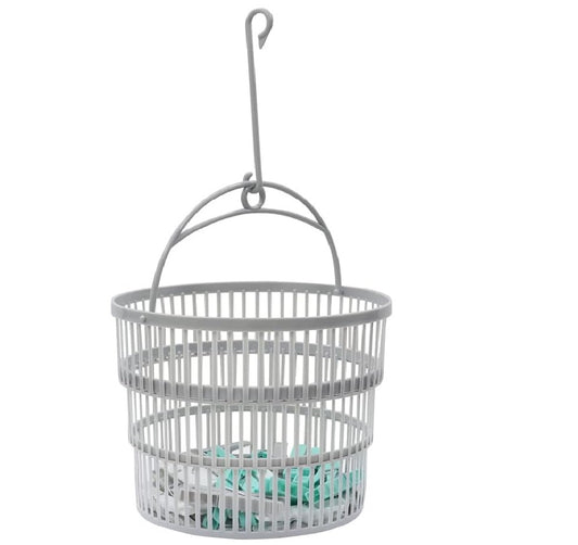 JVL Round Collapsible Peg basket with Plastic Pegs, Pack of 50, Multicolor, One Size, (19-217) , Aqua