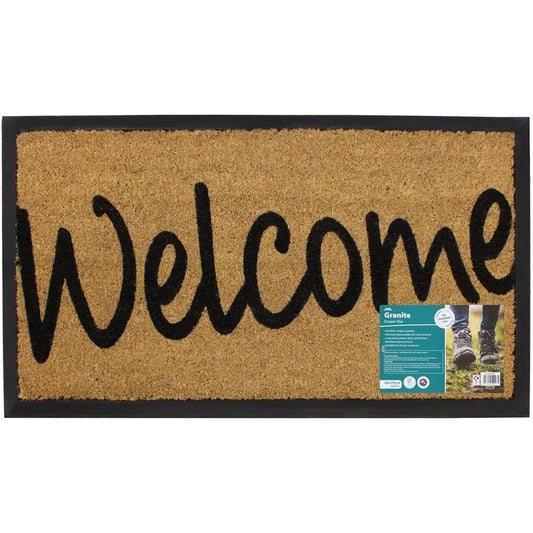 JVL Granite Coir Mat 40x70-Welcome Door Mat