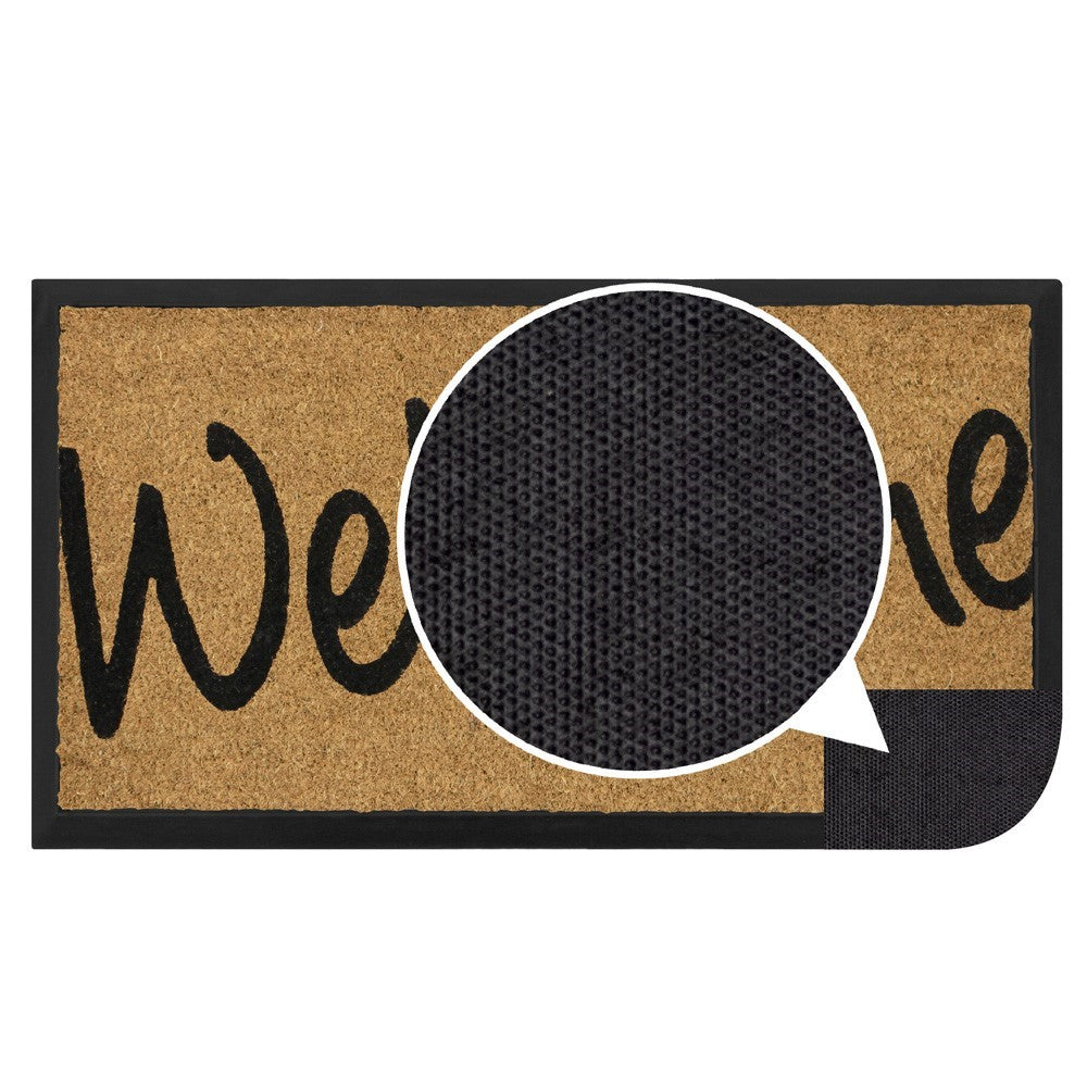 JVL Granite Coir Mat 40x70-Welcome