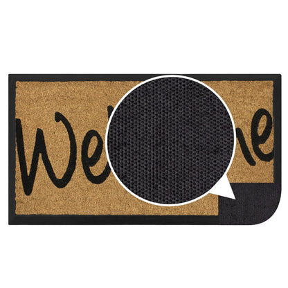 JVL Granite Coir Mat 40x70-Welcome