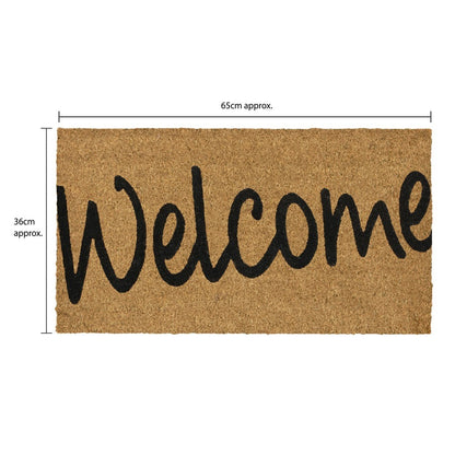 JVL Granite Coir Mat 40x70-Welcome