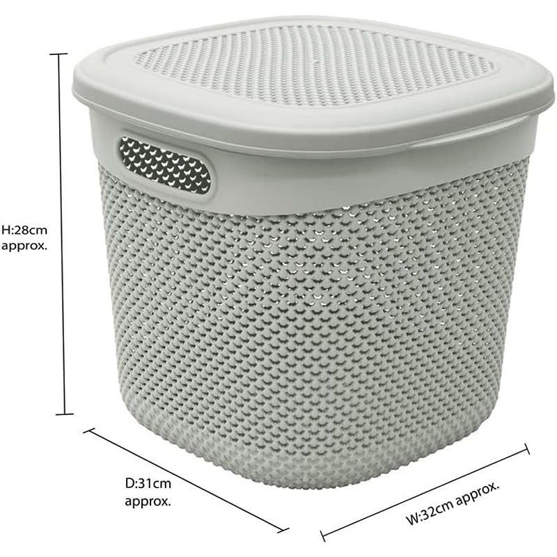 Xpress Wholesale Limited JVL Droplette Design Plastic Storage Basket