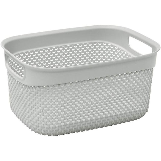 JVL Droplette Design Plastic Storage Basket 6.6L