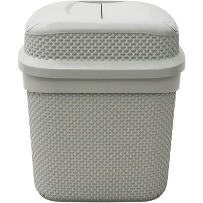 JVL Droplette Design Plastic Lidded Bin, 11L, 34 x 29 x 22cm approx.