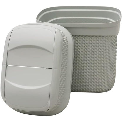 JVL Droplette Design Plastic Lidded Bin, 11L, 34 x 29 x 22cm approx.