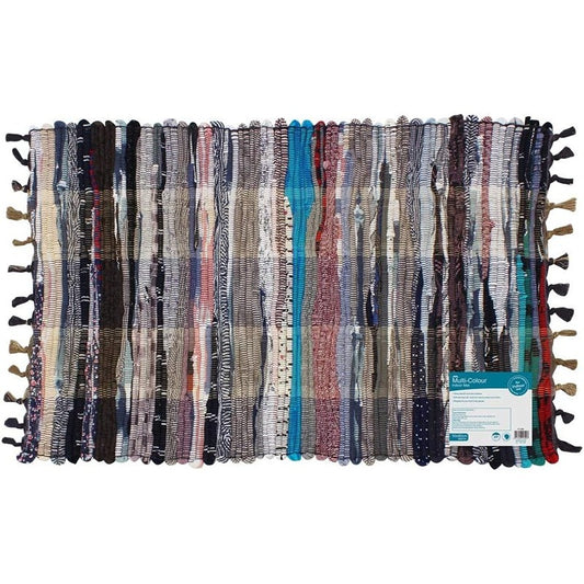 JVL Recycled Handmade Chindi Rug, multi coloured