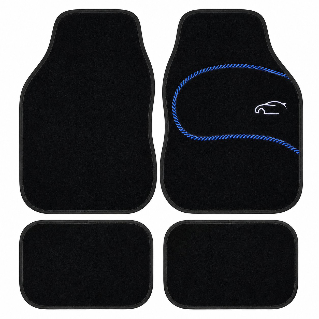 Calibre Car Mat Set 59x42cm 4pc carpet & rubber