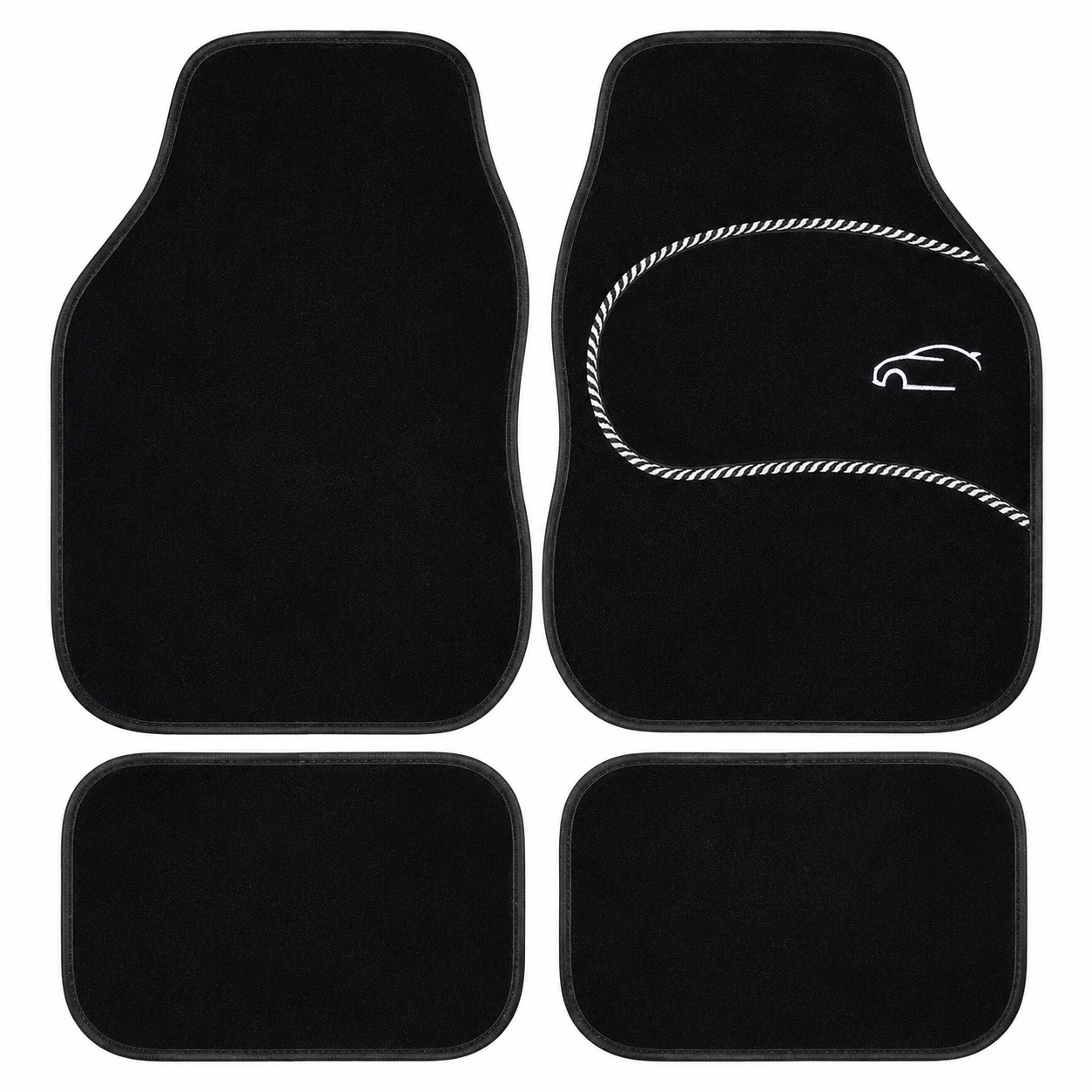 Calibre Car Mat Set 59x42cm 4pc carpet & rubber