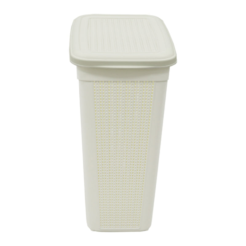 JVL 43L Knit Design Slim Laundry Basket, H:55 x W:46 x D:29cm Approx