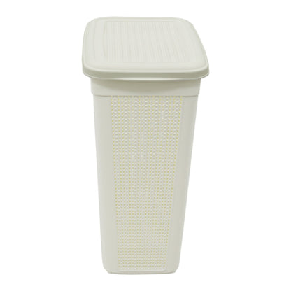 JVL 43L Knit Design Slim Laundry Basket, H:55 x W:46 x D:29cm Approx