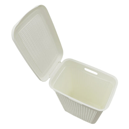 JVL 43L Knit Design Slim Laundry Basket, H:55 x W:46 x D:29cm Approx