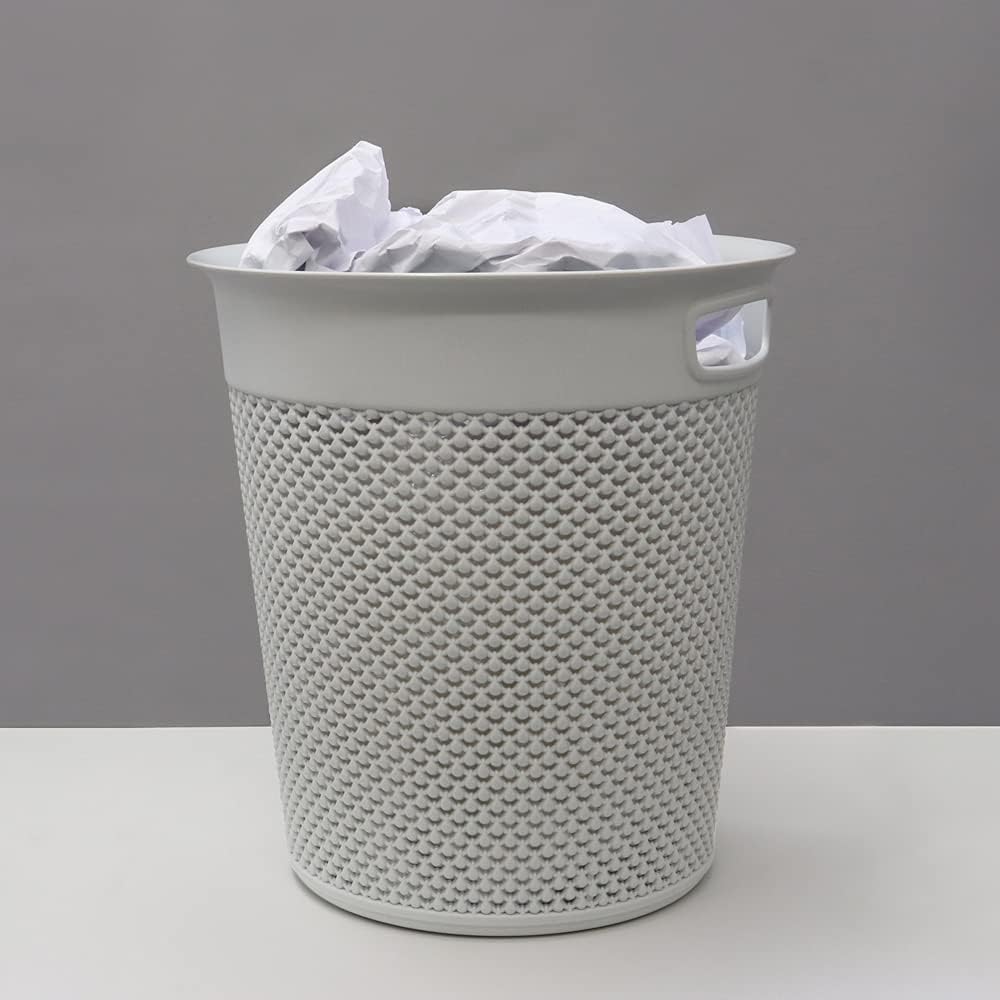 JVL Droplette Design Plastic Bin, 12L, 30 x 29cm approx.