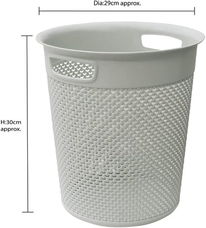 JVL Droplette Design Plastic Bin, 12L, 30 x 29cm approx.