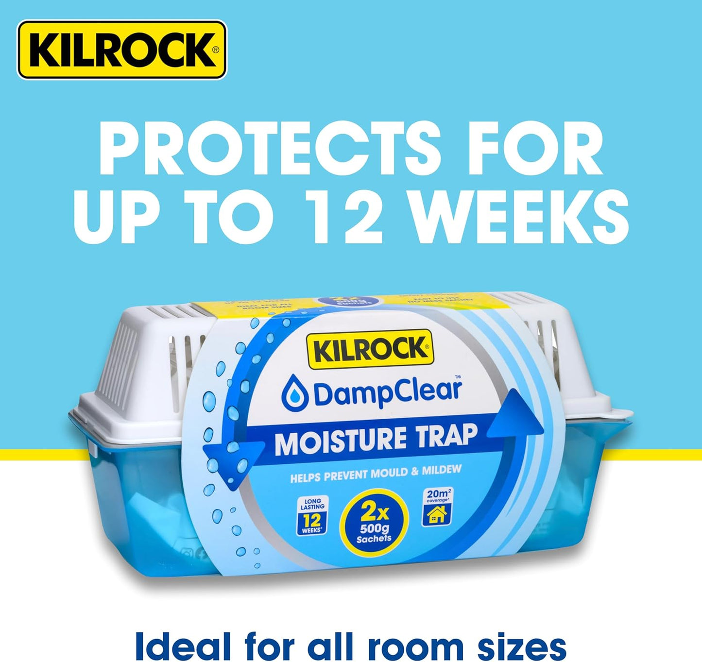 Kilrock Damp Clear Moisture Trap - 2X 500g Sachets
