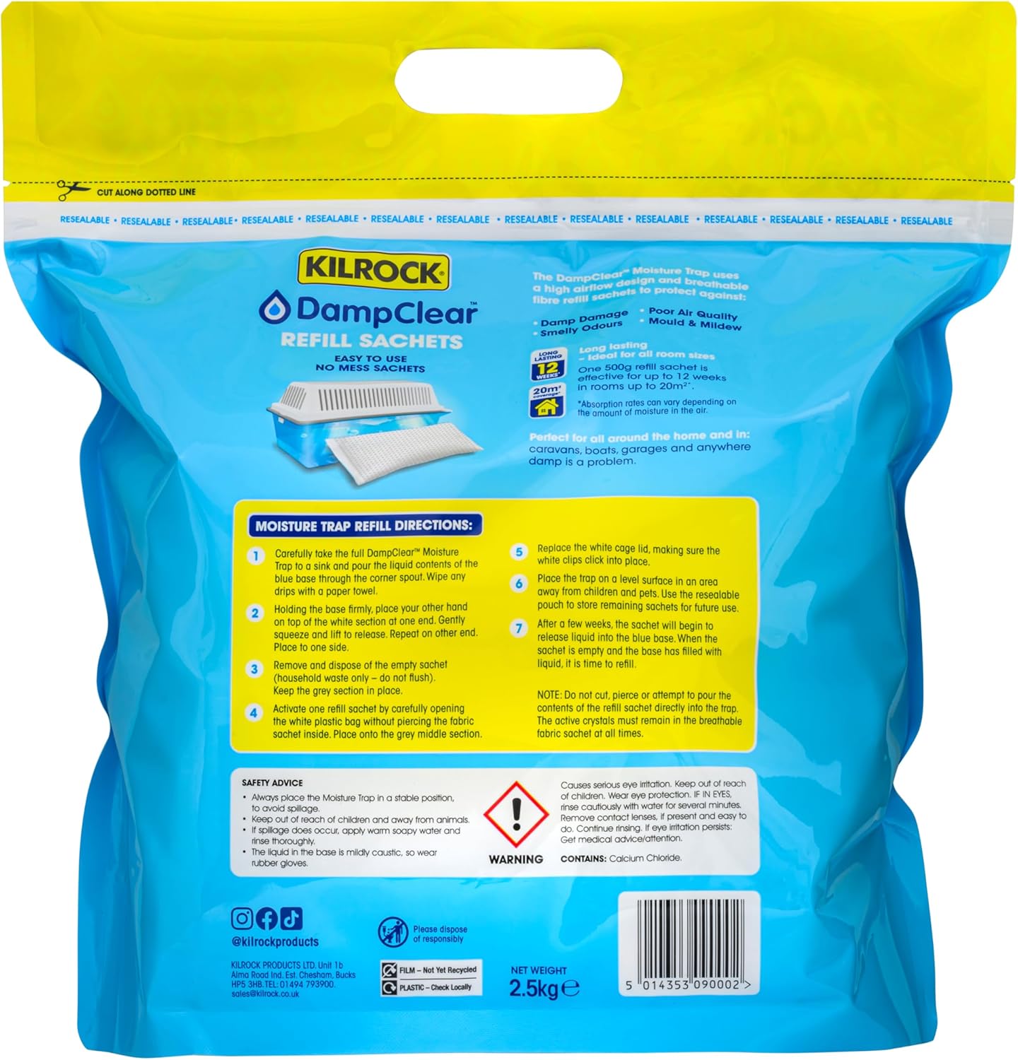 Kilrock moisture trap refil 5 x 500gm