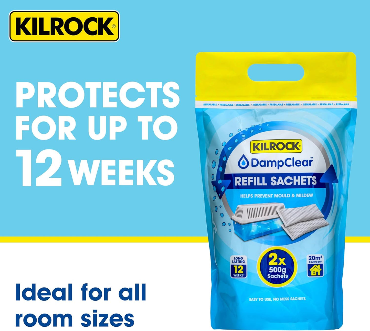 kilrock moisture trap  2 x 500gm refills