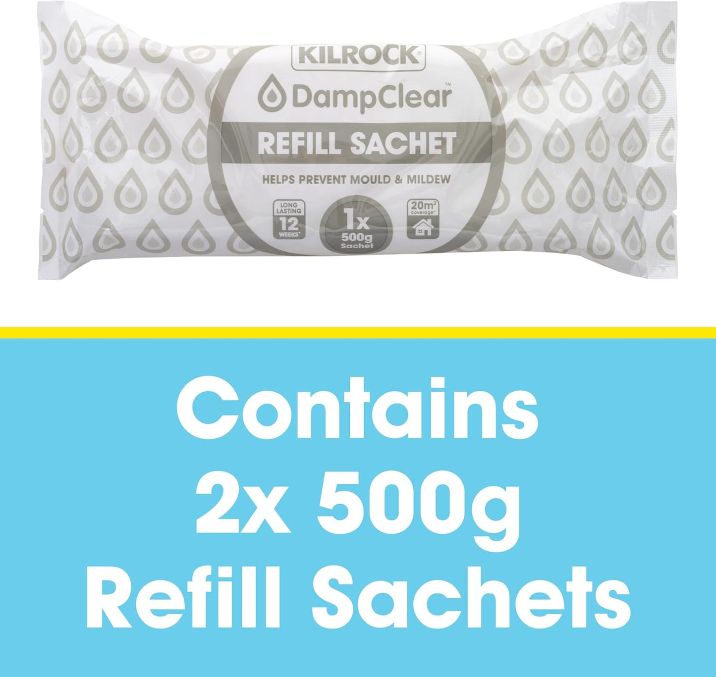 kilrock moisture trap  2 x 500gm refills