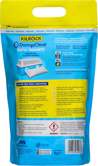 kilrock moisture trap  2 x 500gm refills