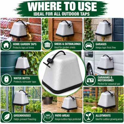 Outside Garden Tap Jacket Cover Insulated Frost Protector Winter Thermal
