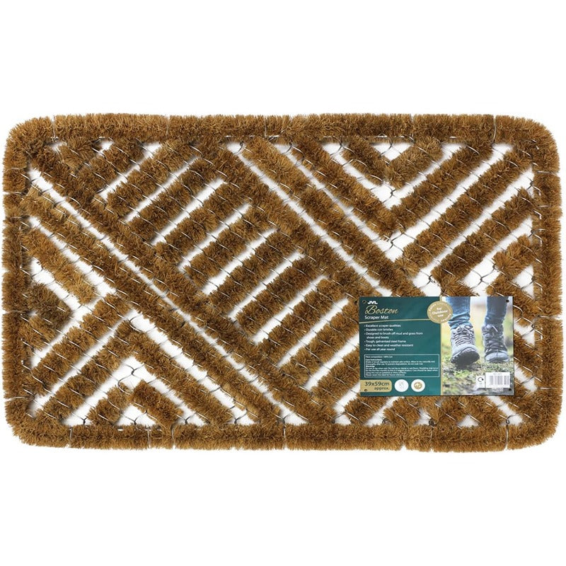 JVL Boston Scraper Mat size: 39 x 59 cm (Rectangular)