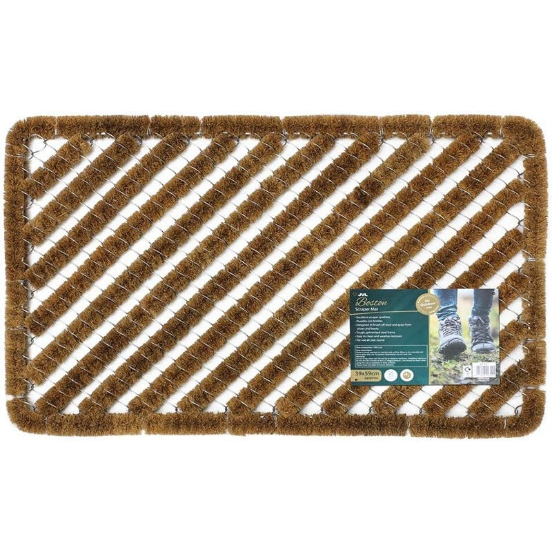 JVL Boston Scraper Mat size: 39 x 59 cm (Rectangular)