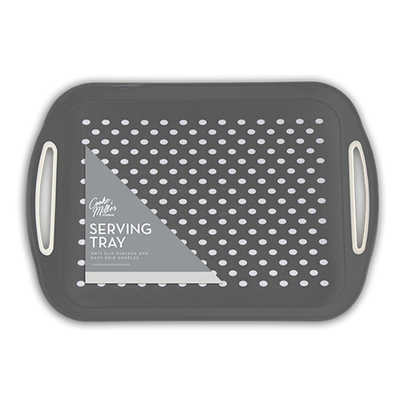 Anti Non Slip Plastic Food Tray Rubber Grip Surface Serving Lap Dinner