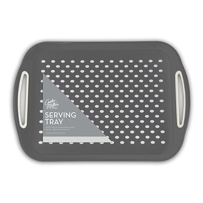 Anti Non Slip Plastic Food Tray Rubber Grip Surface Serving Lap Dinner