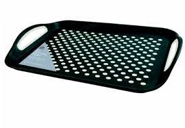 Anti Non Slip Plastic Food Tray Rubber Grip Surface Serving Lap Dinner