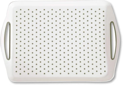 Anti Non Slip Plastic Food Tray Rubber Grip Surface Serving Lap Dinner pk2