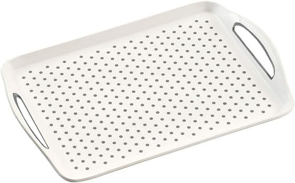 Anti Non Slip Plastic Food Tray Rubber Grip Surface Serving Lap Dinner pk2