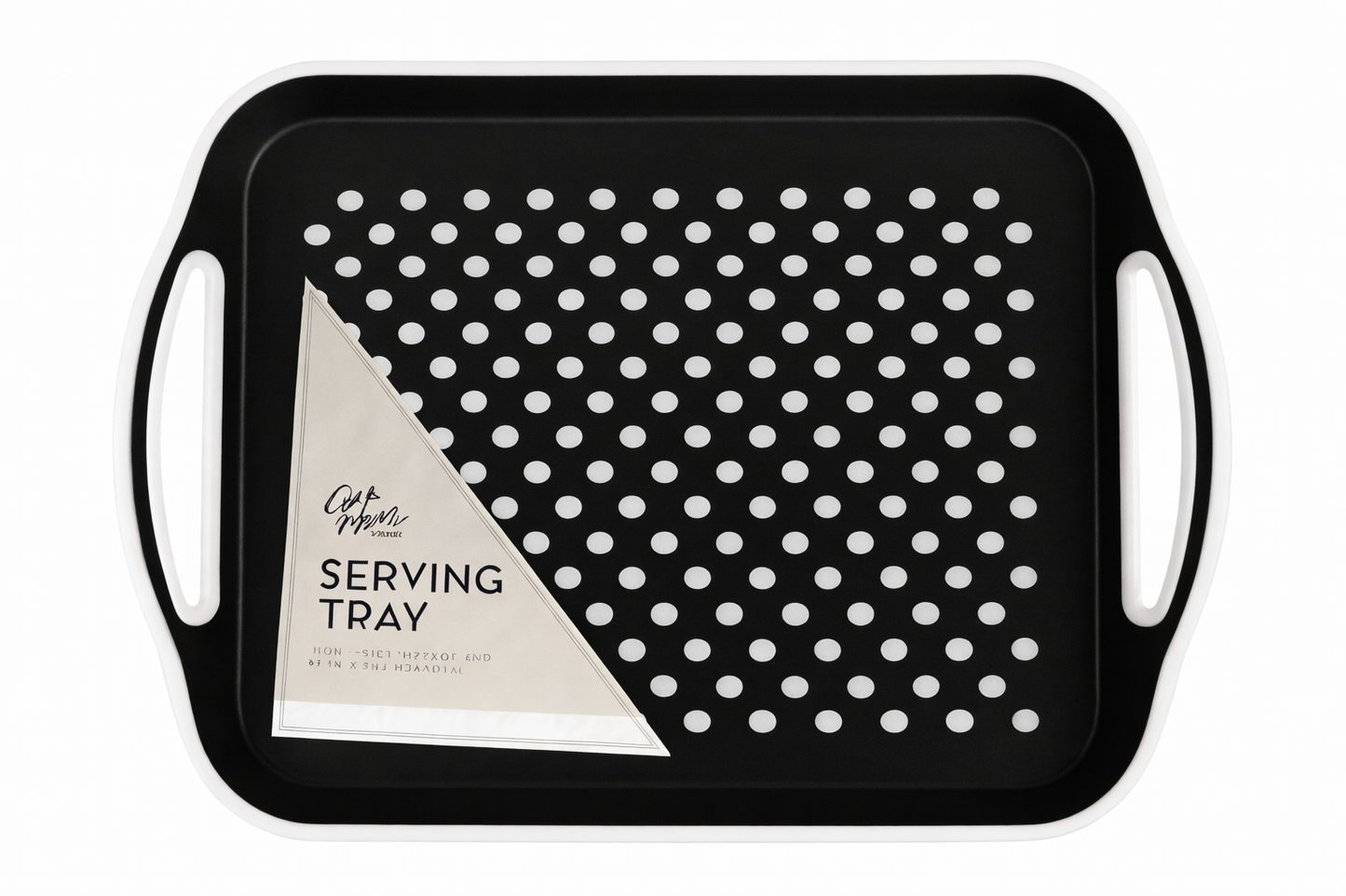 Anti Non Slip Plastic Food Tray Rubber Grip Surface Serving Lap Dinner pk2