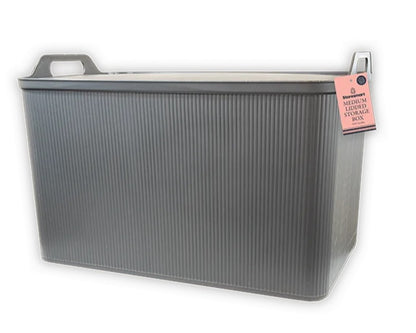 Stackable Storage box Ribbed Grey
